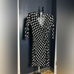 Mill Gabrielle Polka Dot Wrap Dress - Black and White